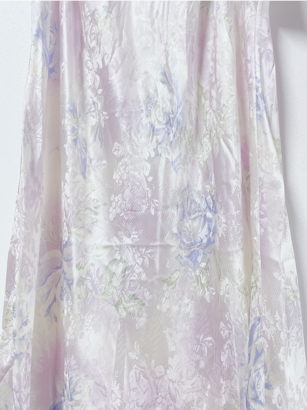August Silk Intimates Floral 100% Silk Square-Neck Maxi Nightgown Dress Size M - Picture 6 of 7